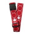 ORB Travel Premium Designer Luggage Strap 2"x72"-LS240-RW-Maple Leaf-Red/White